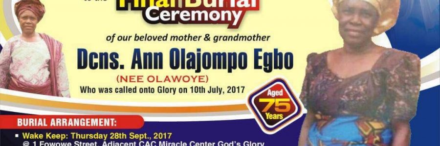 Deaconess Ann O. Egbo