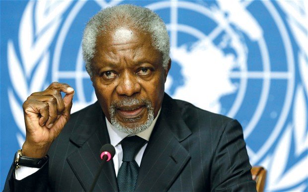 Kofi Annan. Picture credit: The Boss Newspapers